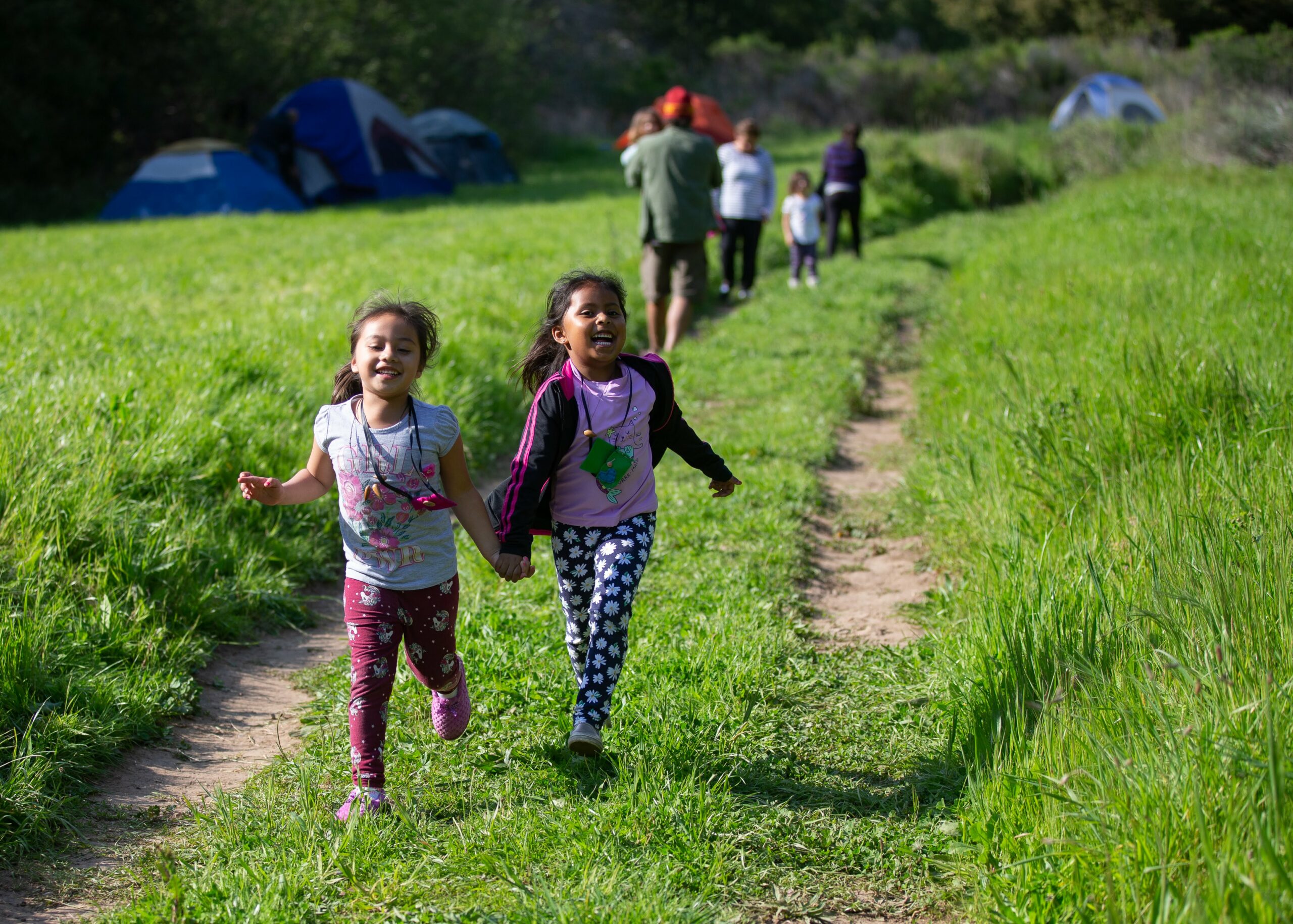 Storytellers Children's Center 5th annual family camp Wilderness Youth Project participants on a camping trip at the Arroyo Hondo Preserve. Photo courtesy of WYP.